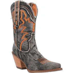 Dingo Women's Black Denim Almond Toe Western Boot Size 9