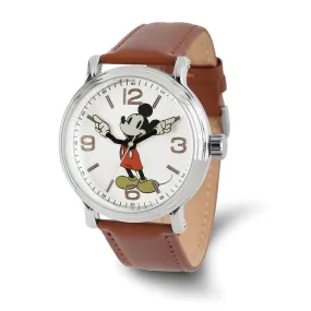 Disney Mickey Mouse Brown Leather Watch for Adults