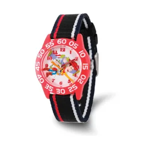 Disney Boys Toy Story Buzz and Woody Red Time Teacher Watch