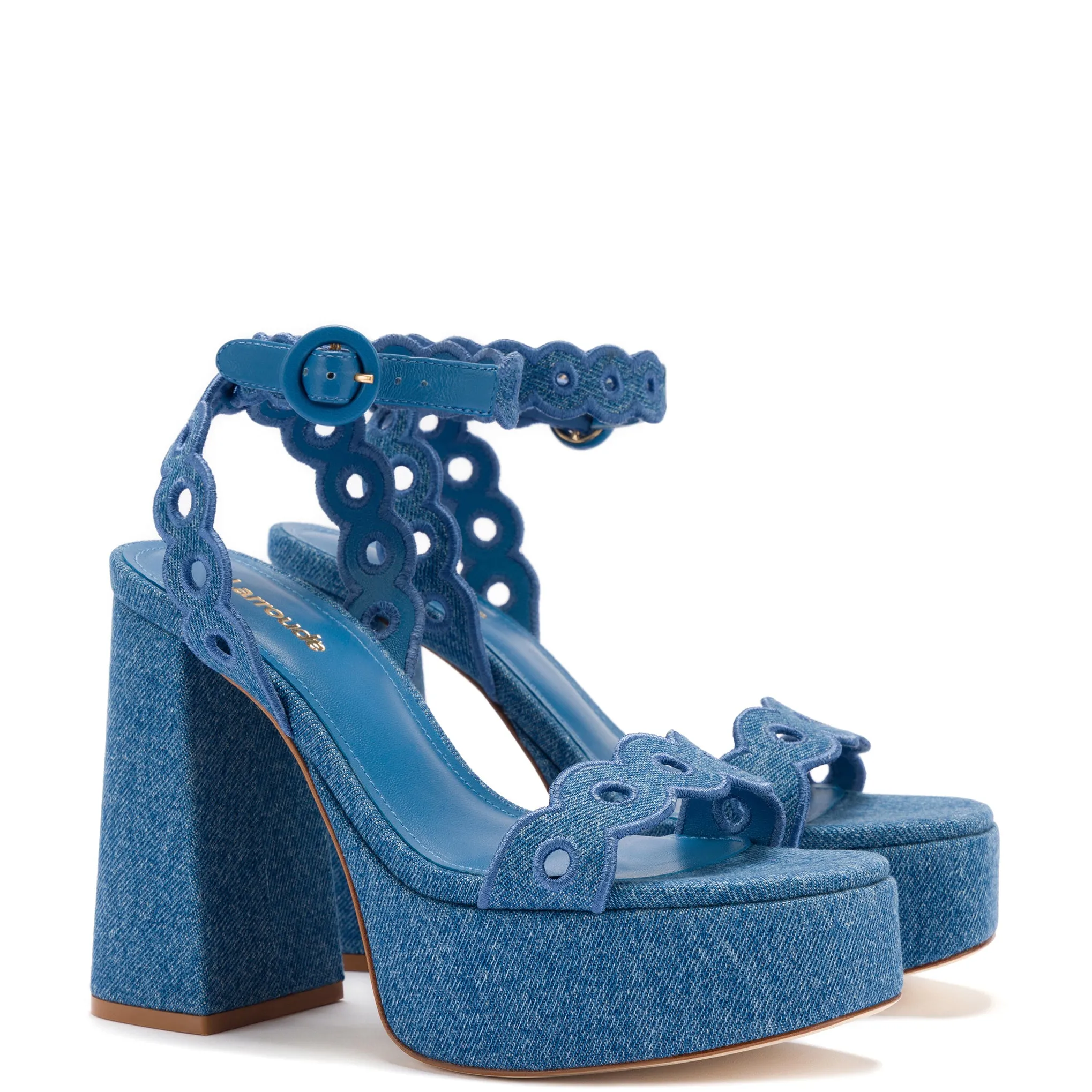 Dolly Blue Stoned Denim Sandal