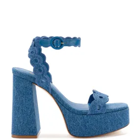 Dolly Blue Stoned Denim Sandal