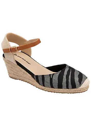 Dunlop Indra Zebra Espadrille Wedges