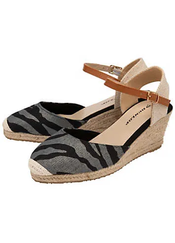 Dunlop Indra Zebra Espadrille Wedges