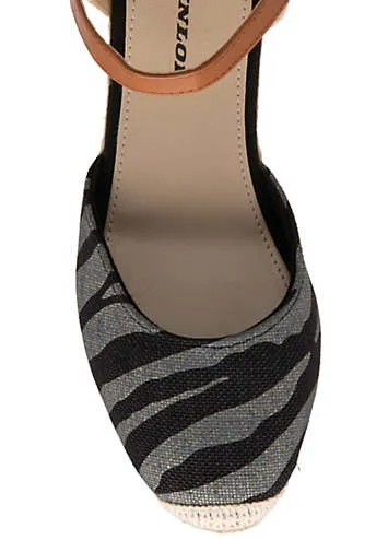 Dunlop Indra Zebra Espadrille Wedges