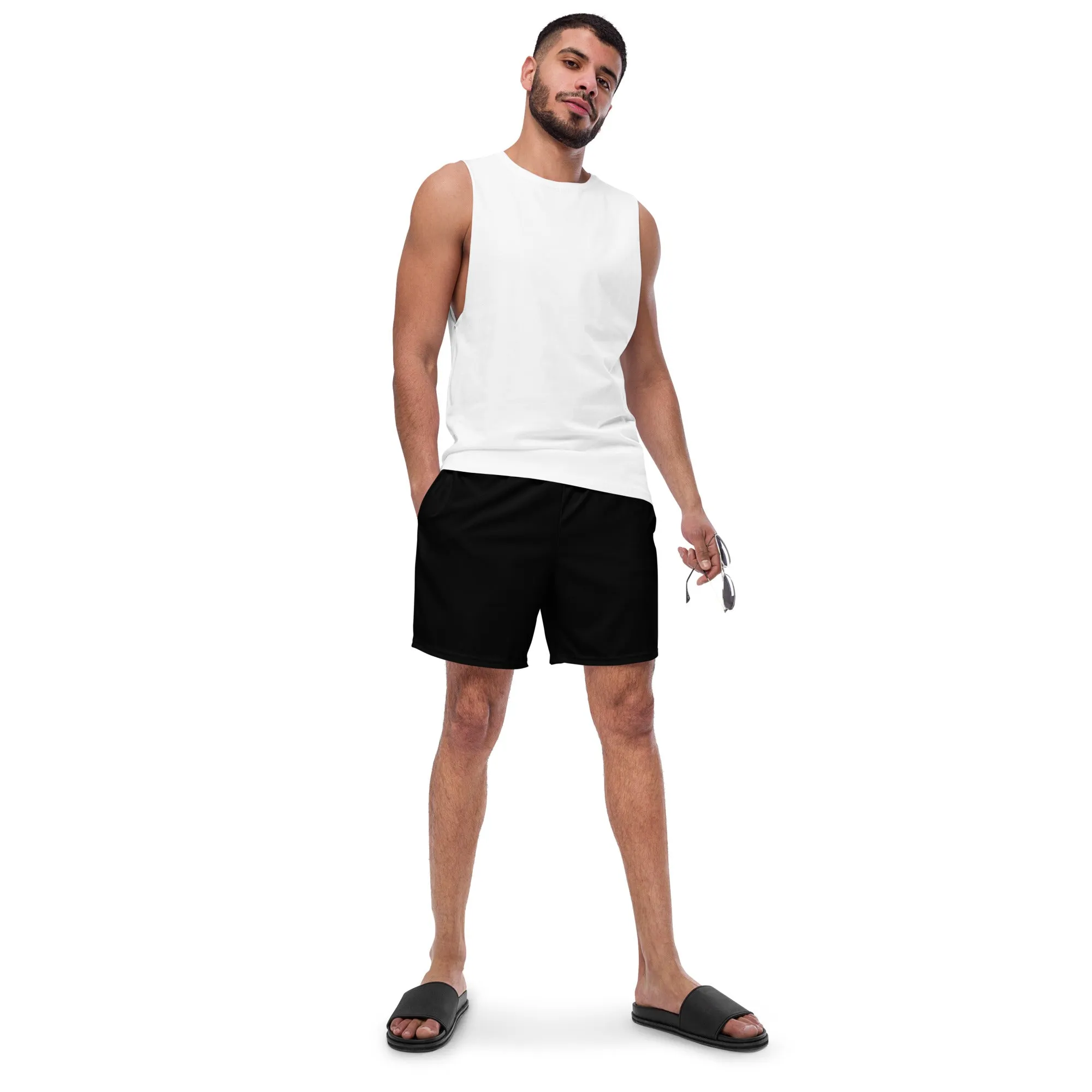 Men's Eco-Friendly Black Swim Trunks