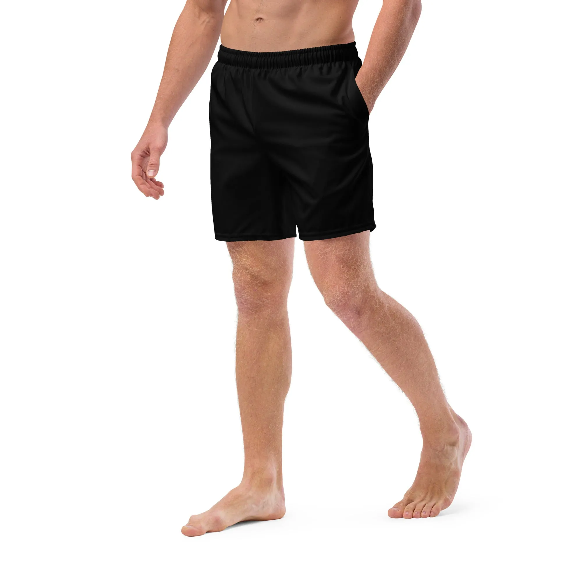 Men's Eco-Friendly Black Swim Trunks