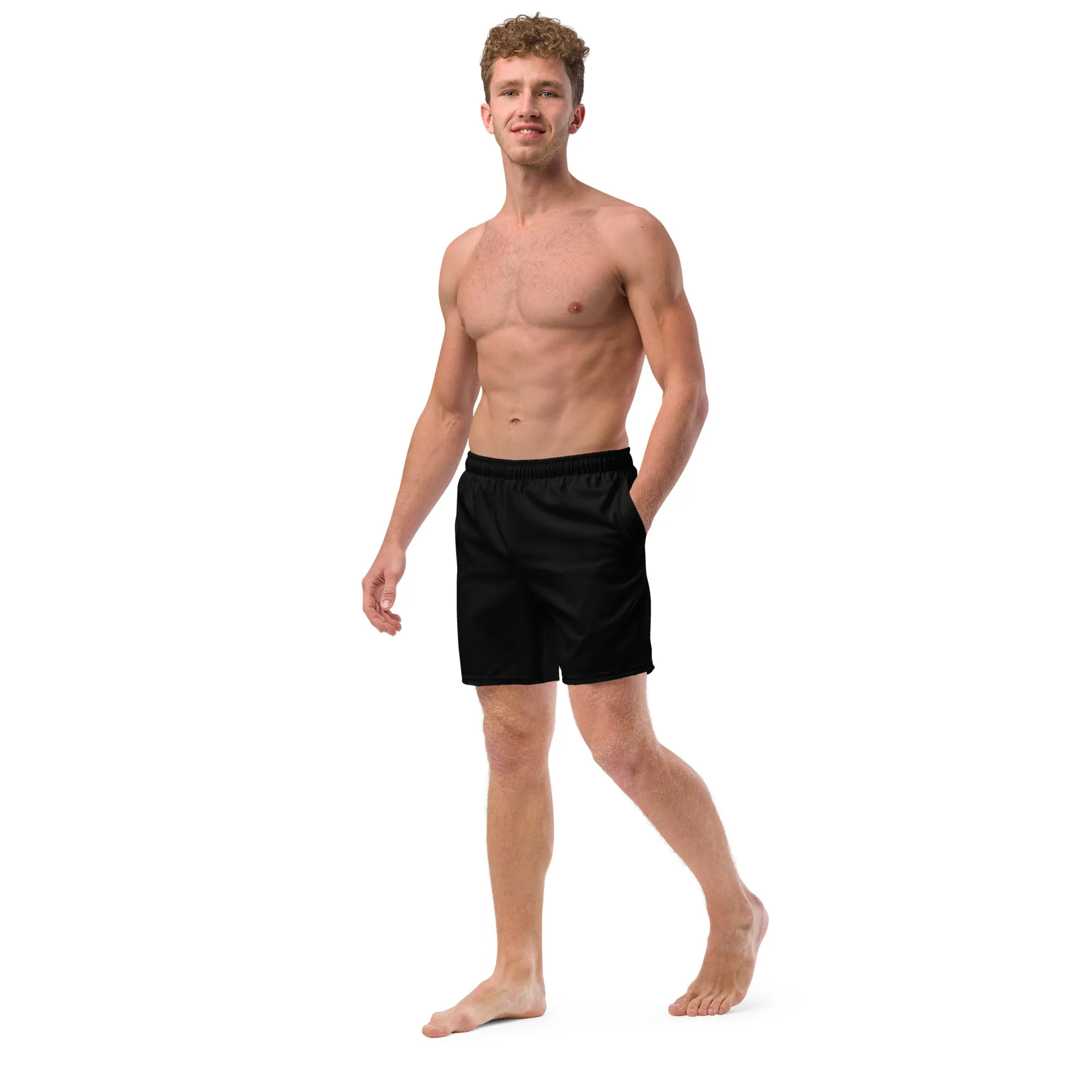 Men's Eco-Friendly Black Swim Trunks