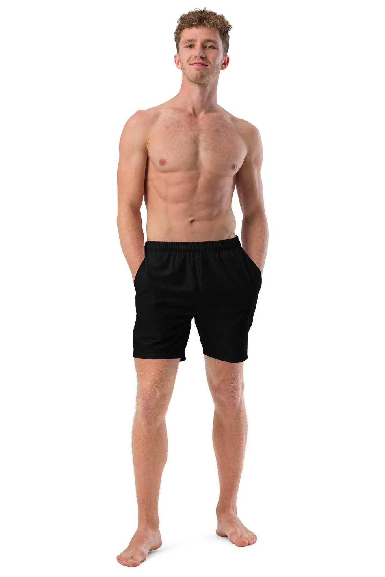 Men's Eco-Friendly Black Swim Trunks