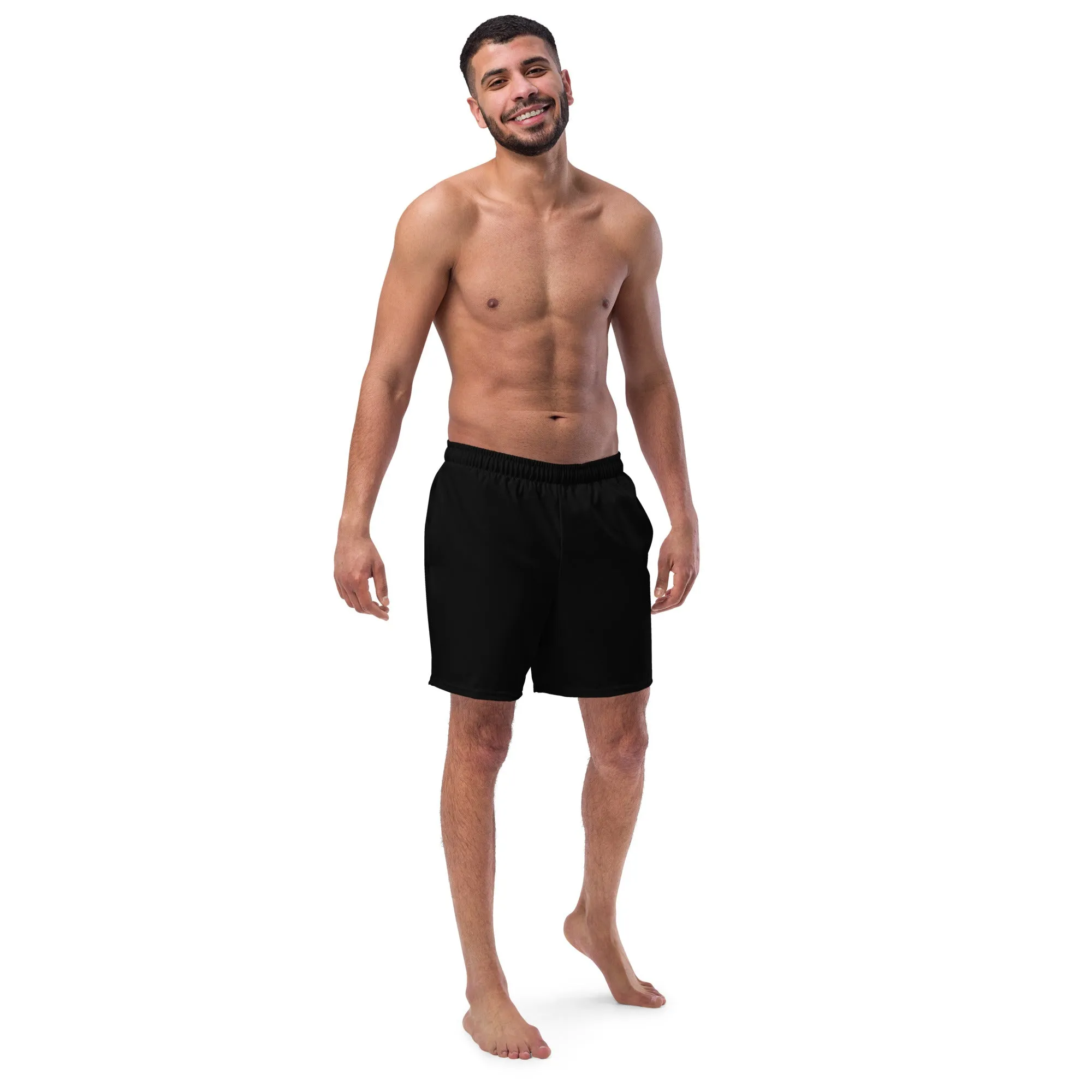 Men's Eco-Friendly Black Swim Trunks