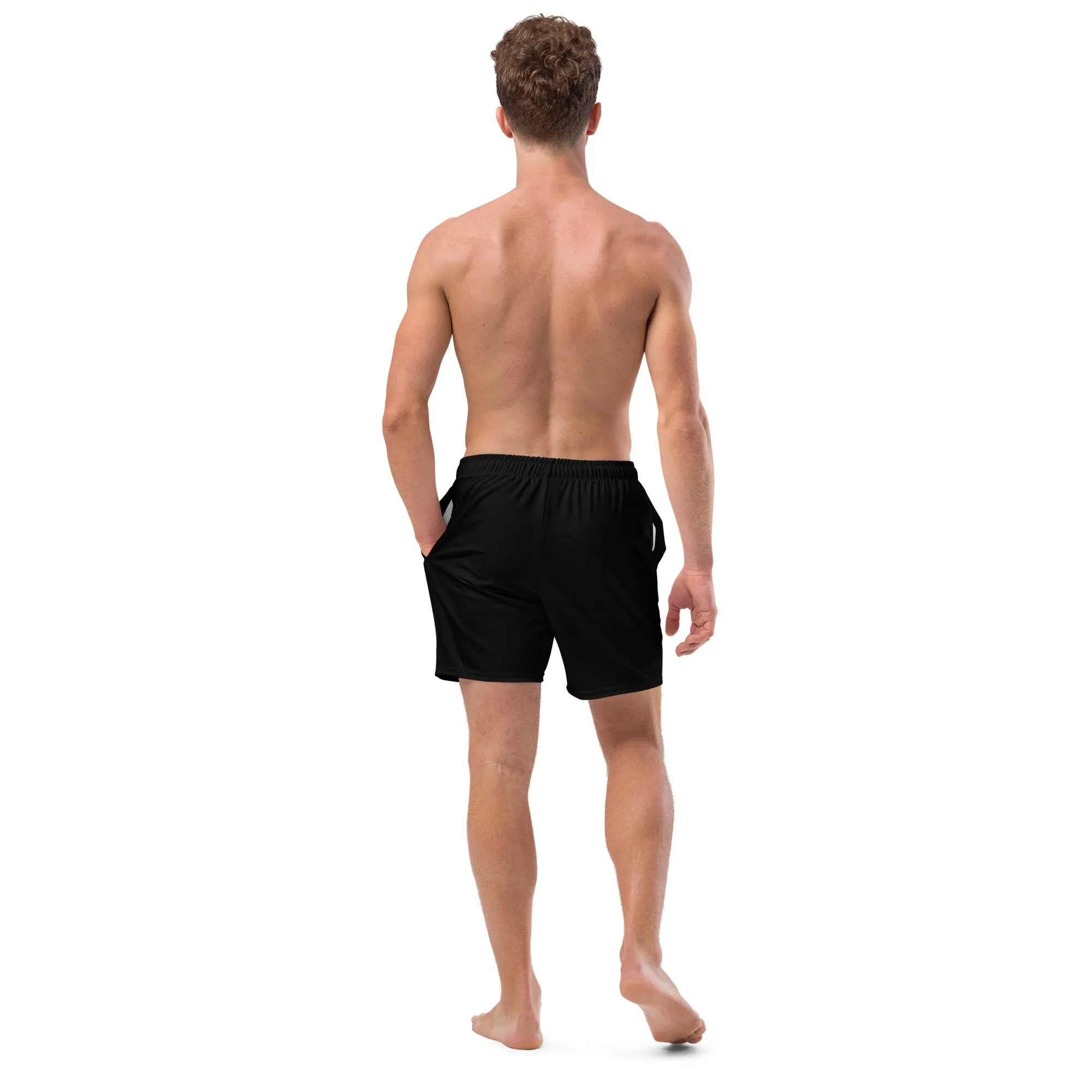 Men's Eco-Friendly Black Swim Trunks