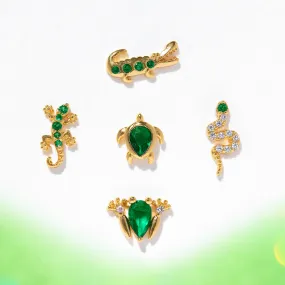 Green Jungle Earring Set