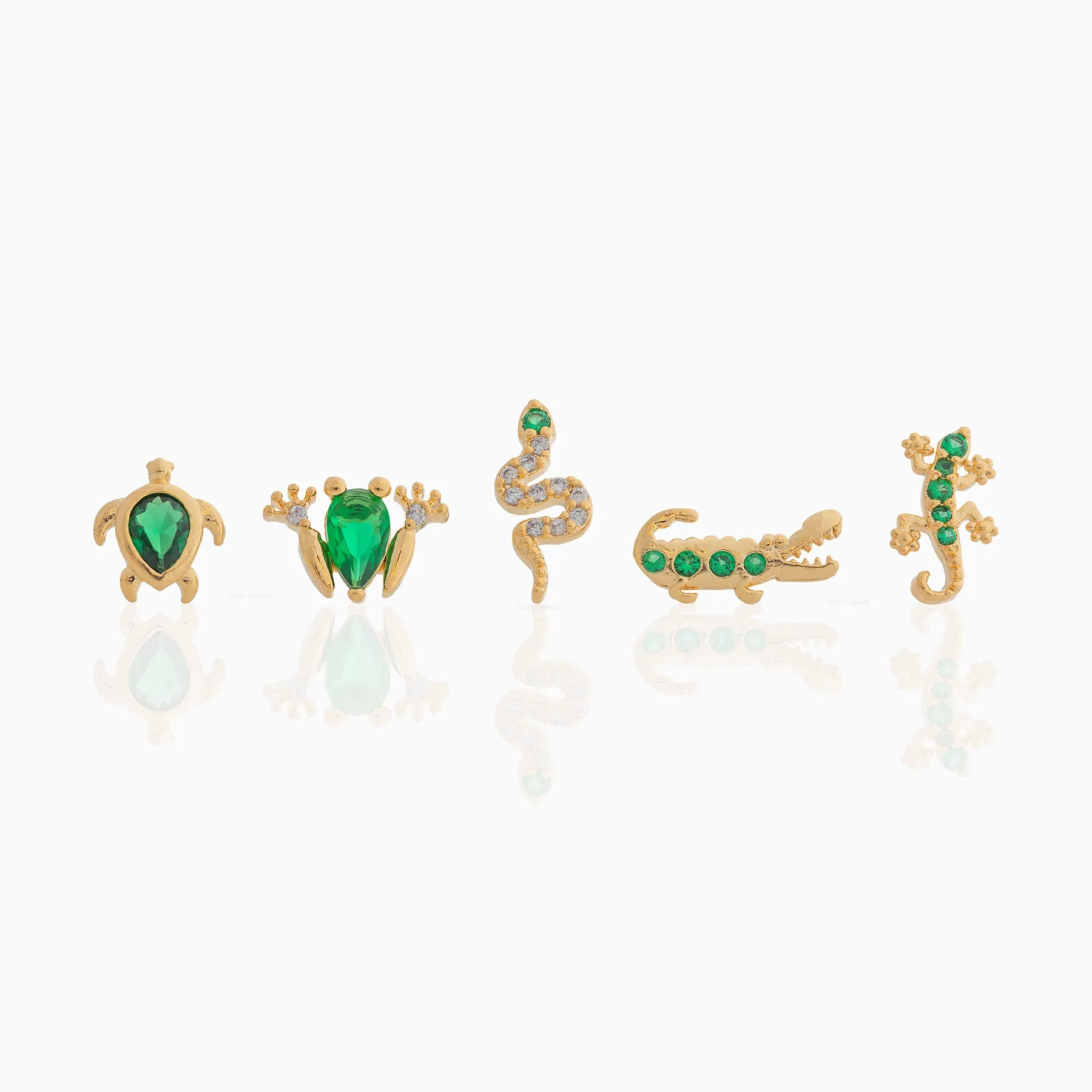 Green Jungle Earring Set