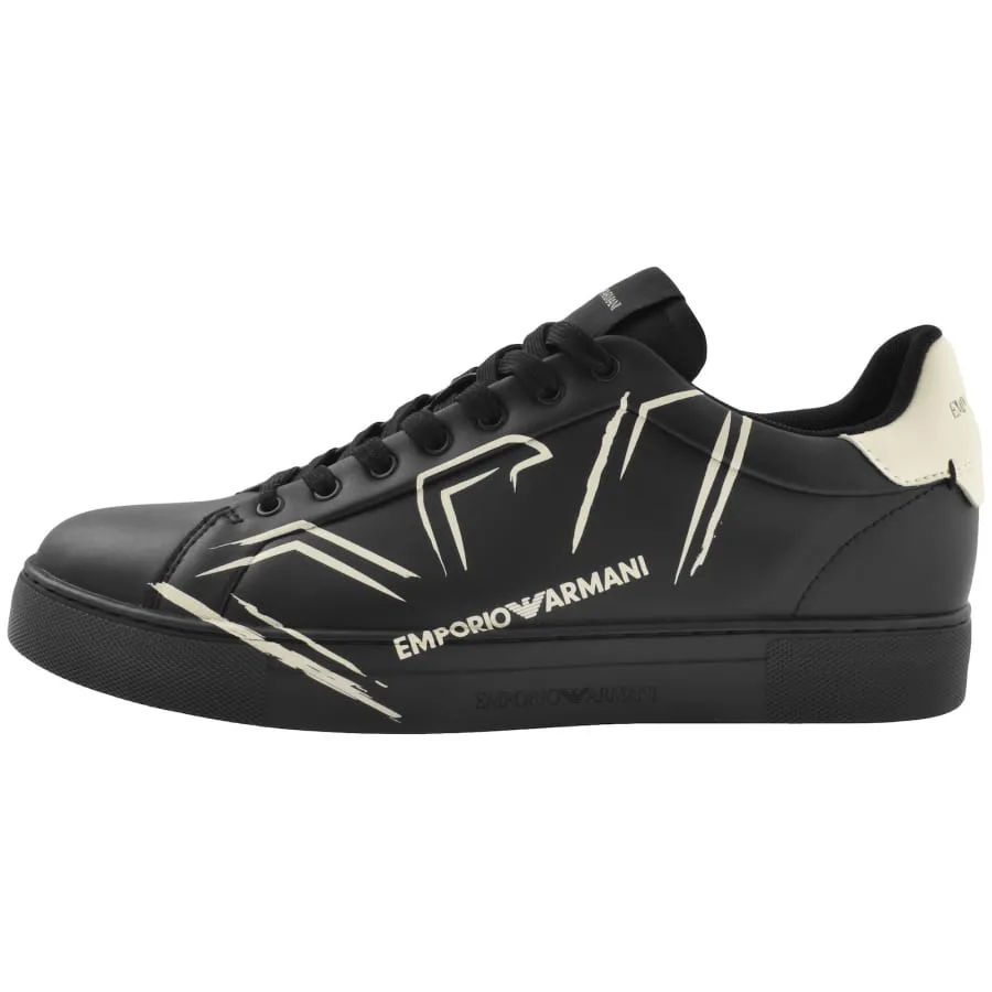 Emporio Armani Logo Trainers Black