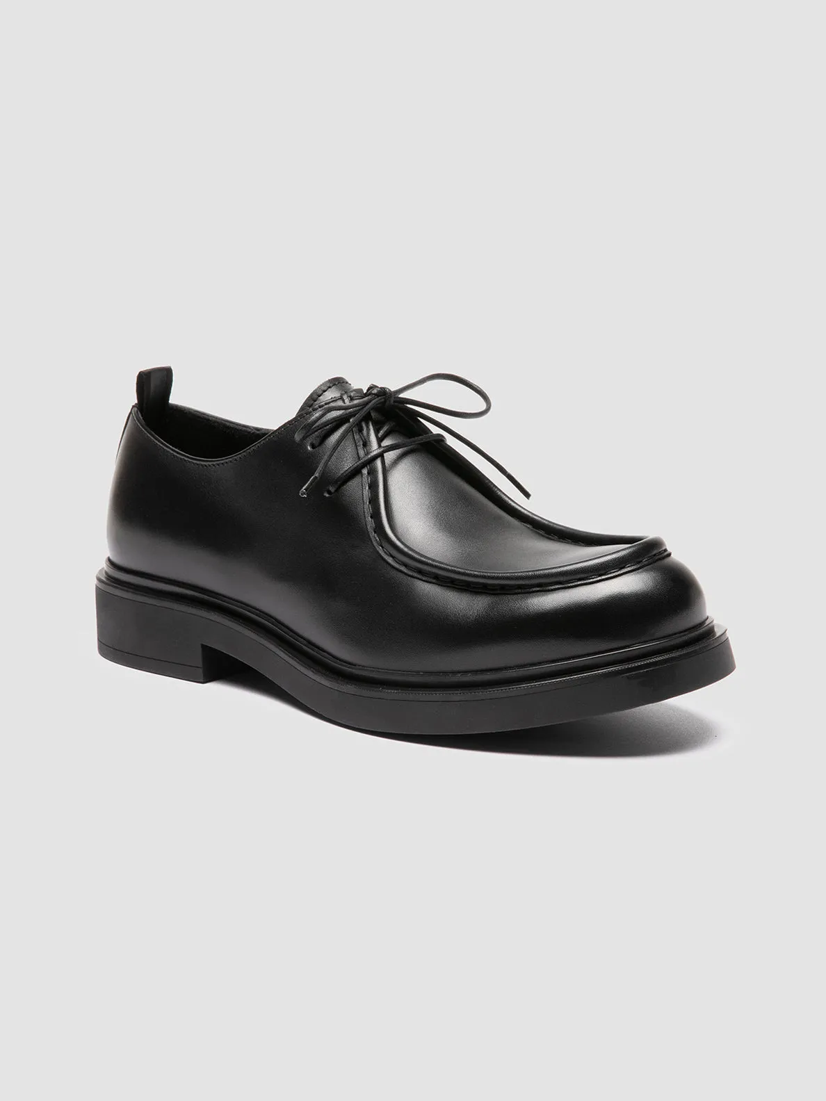 ENGINEER 002 - Black Leather Derby Shoes