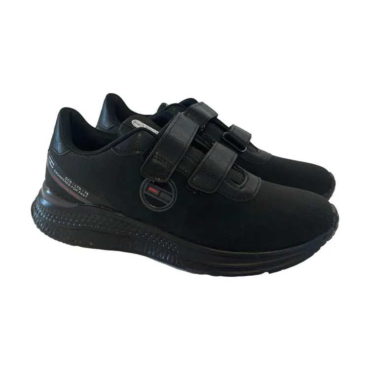 Men's Nero Sneakers with Strap by Enrico Coveri