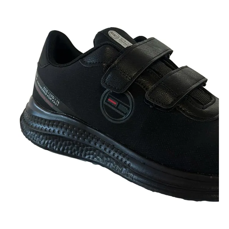 Men's Nero Sneakers with Strap by Enrico Coveri