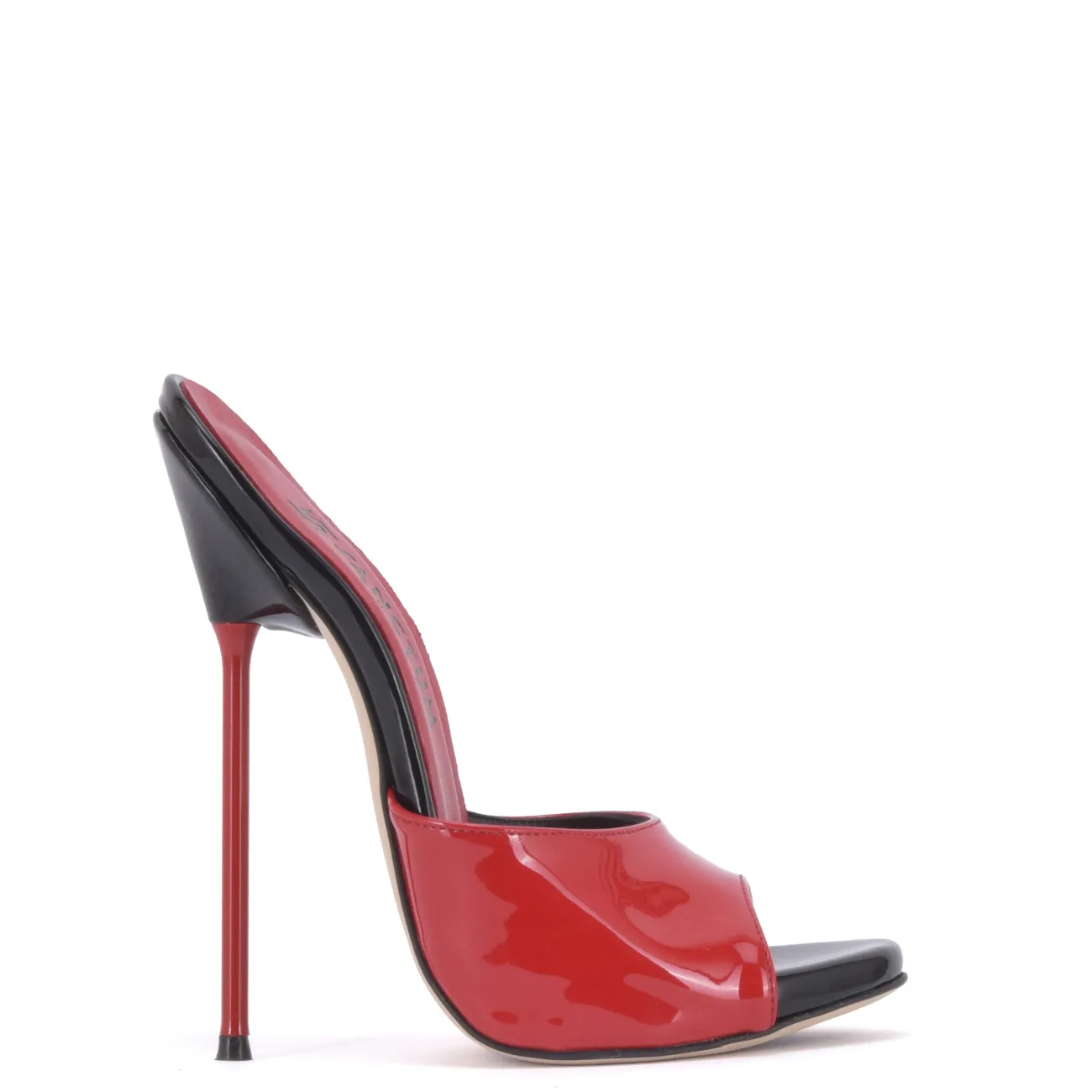 Extreme high Italian mules MAIA with metal needle heels