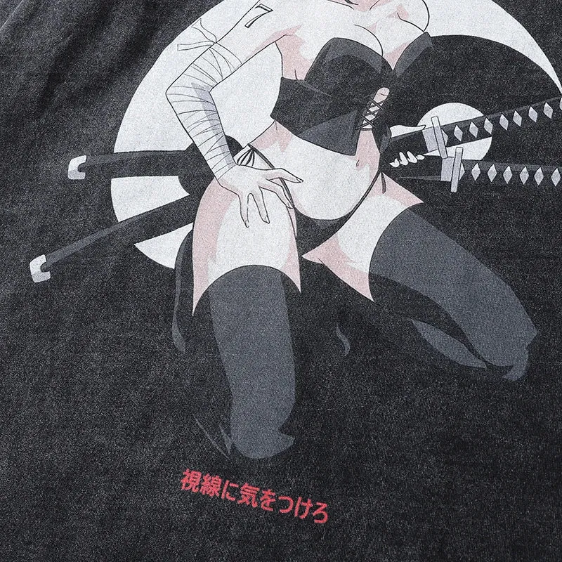 FANTASY Japanese Anime Girl Graphic T-Shirt