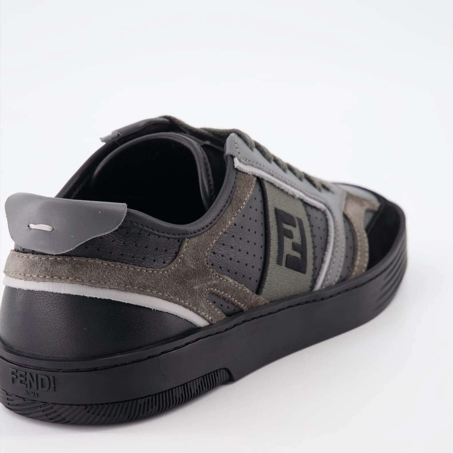 Fendi Step Leather Sneakers