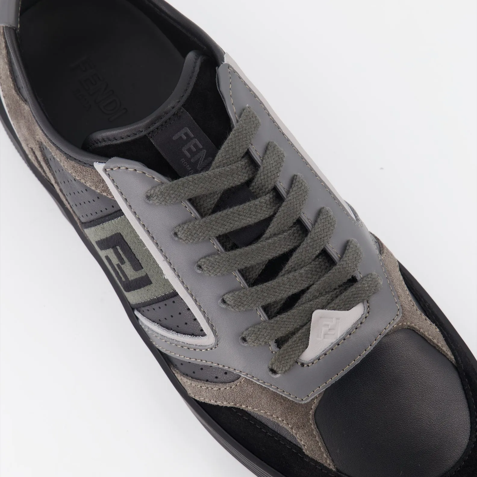 Fendi Step Leather Sneakers