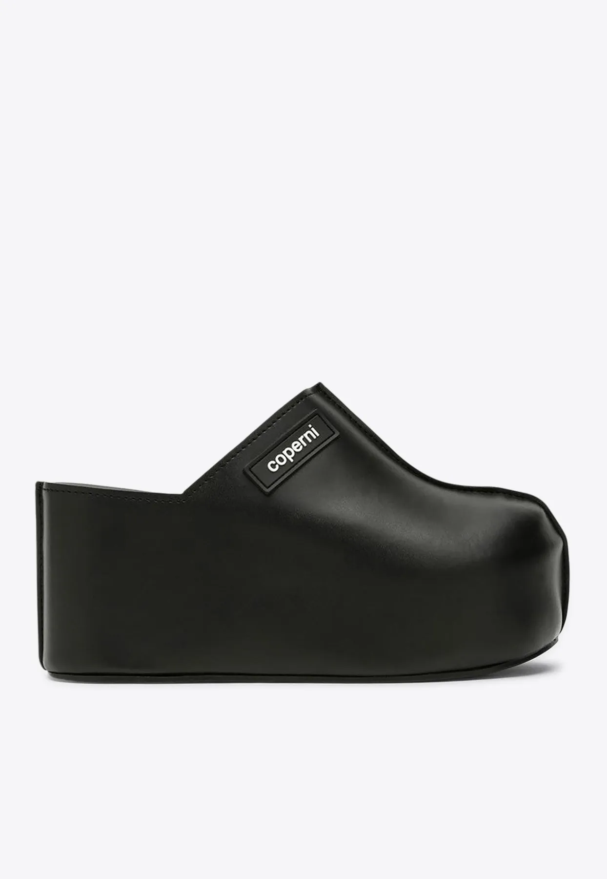 Flatform Leather Mules