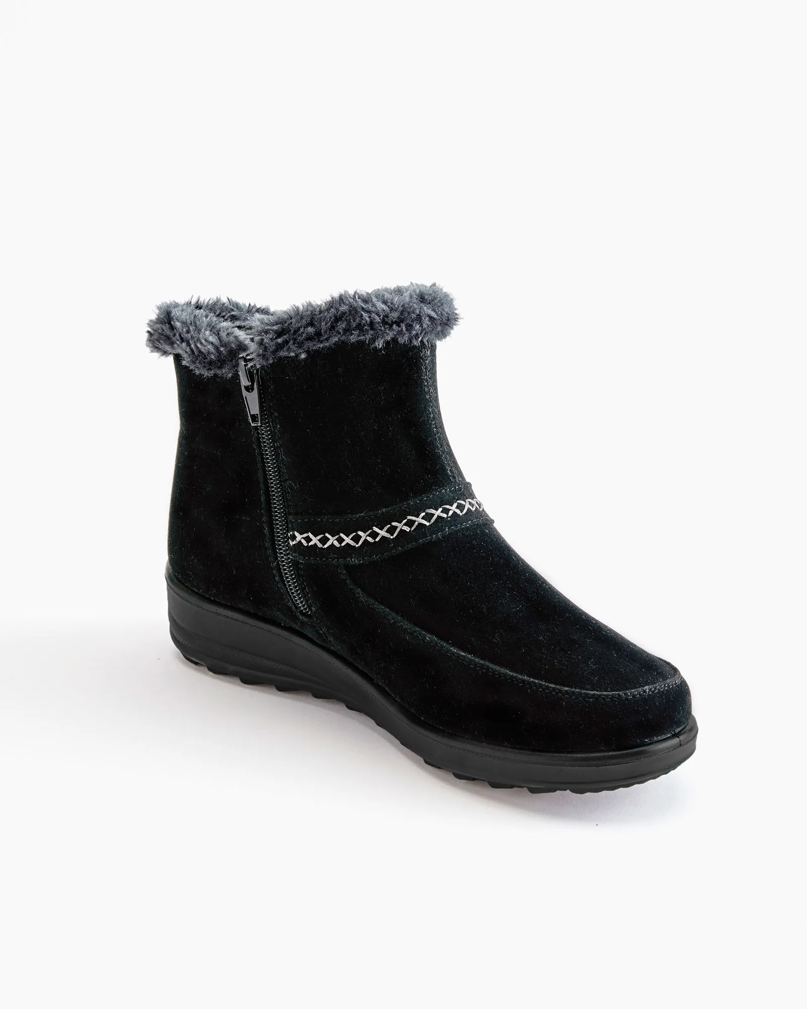 Flexible Button Closure Winter Boots