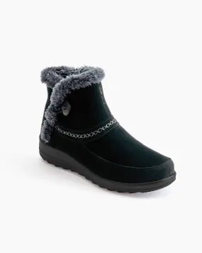 Flexible Button Closure Winter Boots