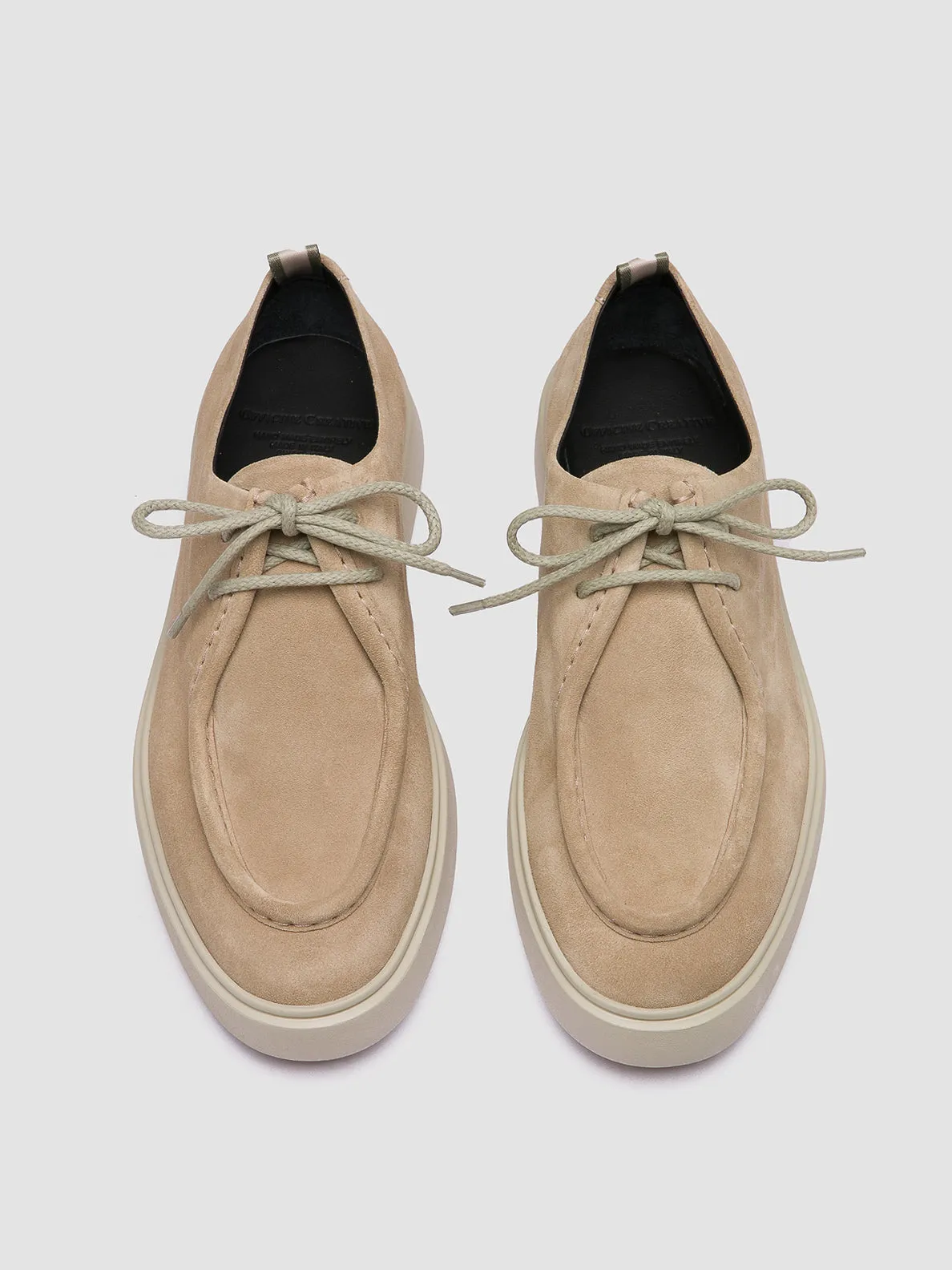 FRAME 011 - Beige Suede Derby Shoes