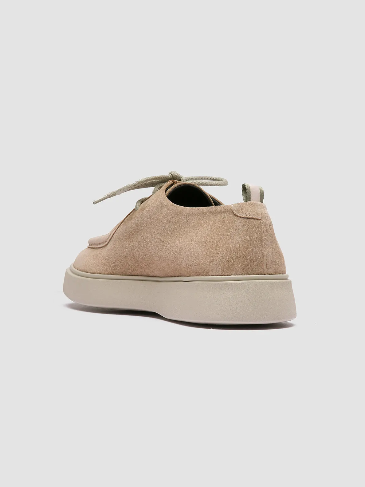 FRAME 011 - Beige Suede Derby Shoes