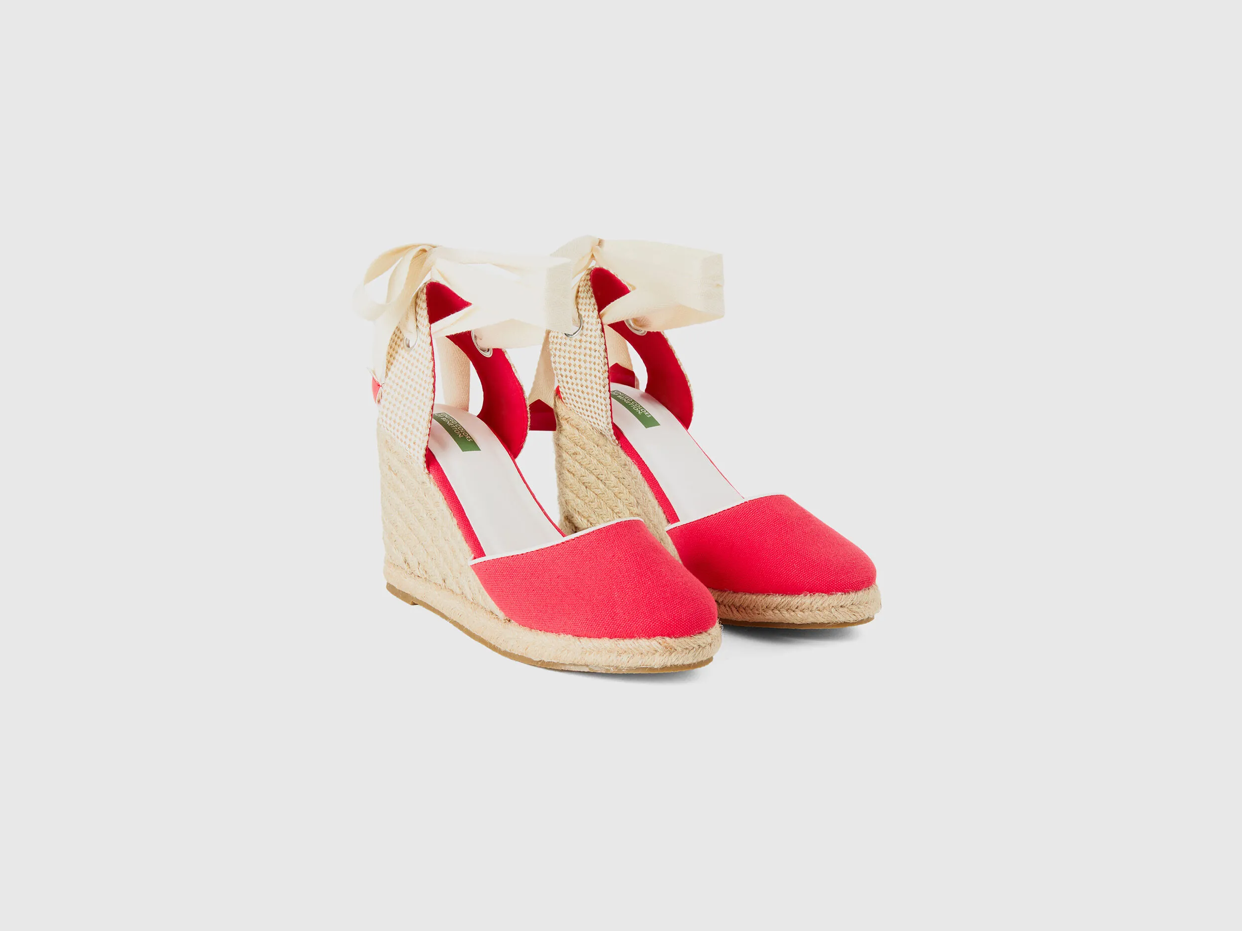 Fuchsia Rope Wedges by Benetton