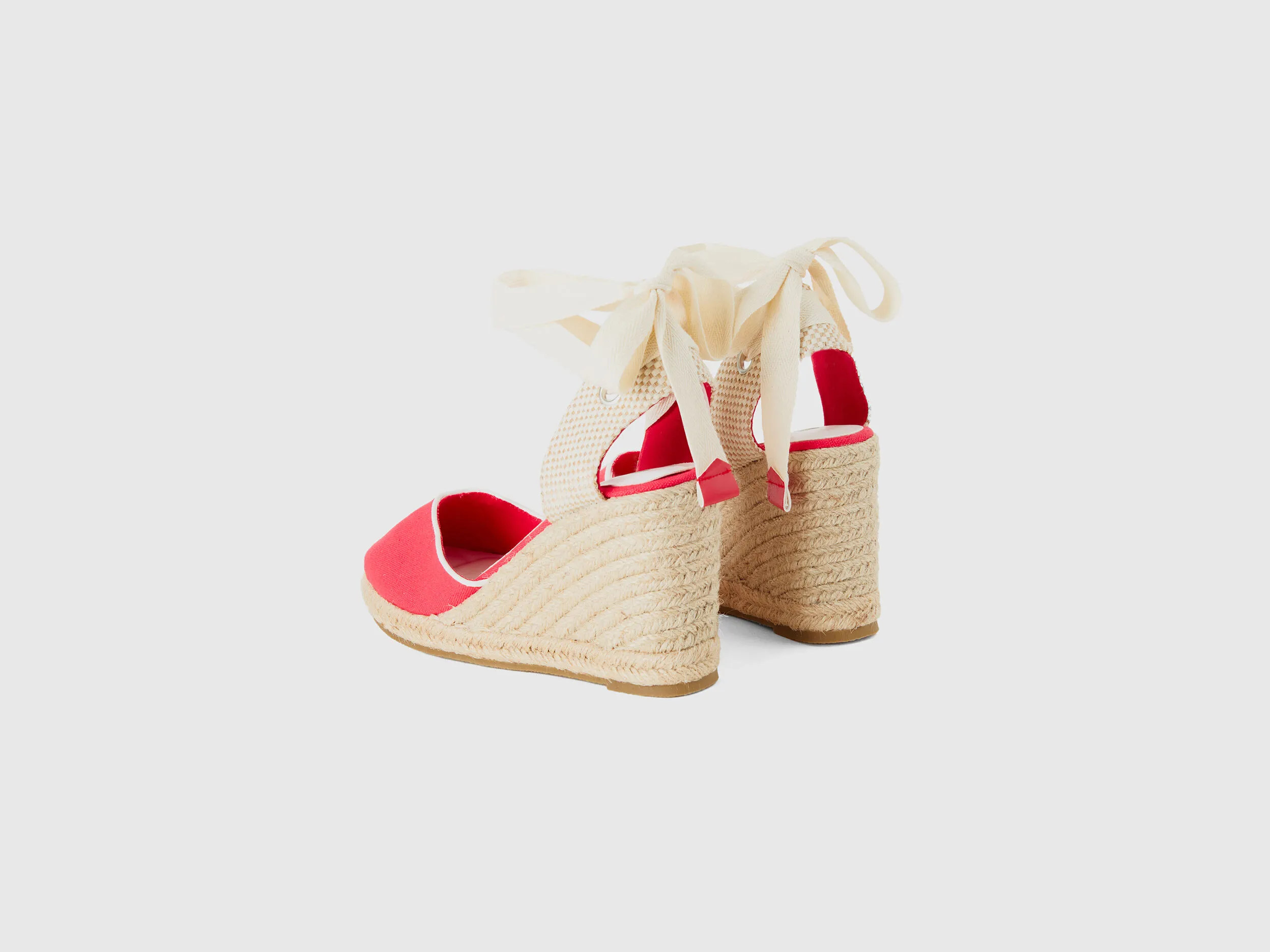 Fuchsia Rope Wedges by Benetton