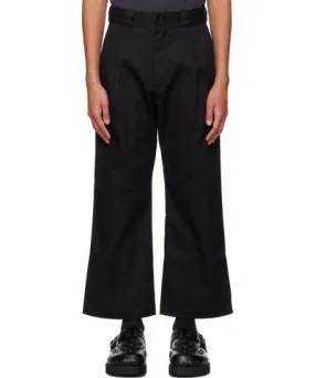 FUMITO GANRYU Black Dickies Edition Side Slit Trousers