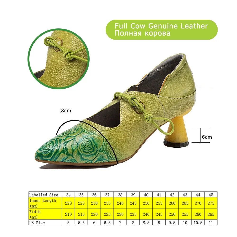 Genuine Leather Low Heels Designer Pumps