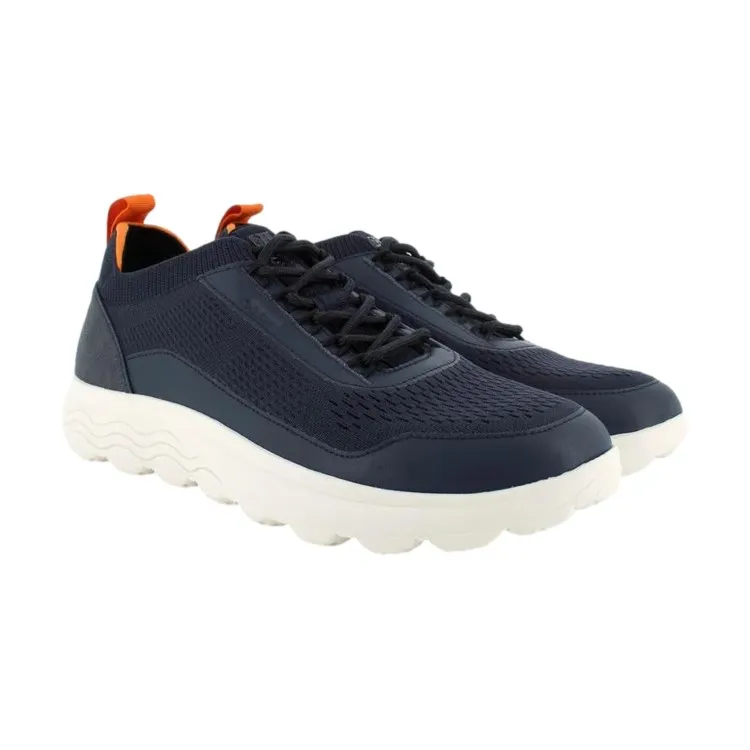 Geox U SPHERICA U35BYA0006 Men's Blue Lace-Up Sneakers