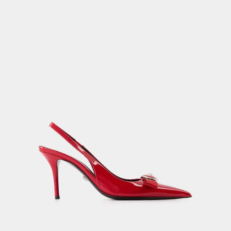 Gianni Ribbon Pumps - Versace - Leather - Red