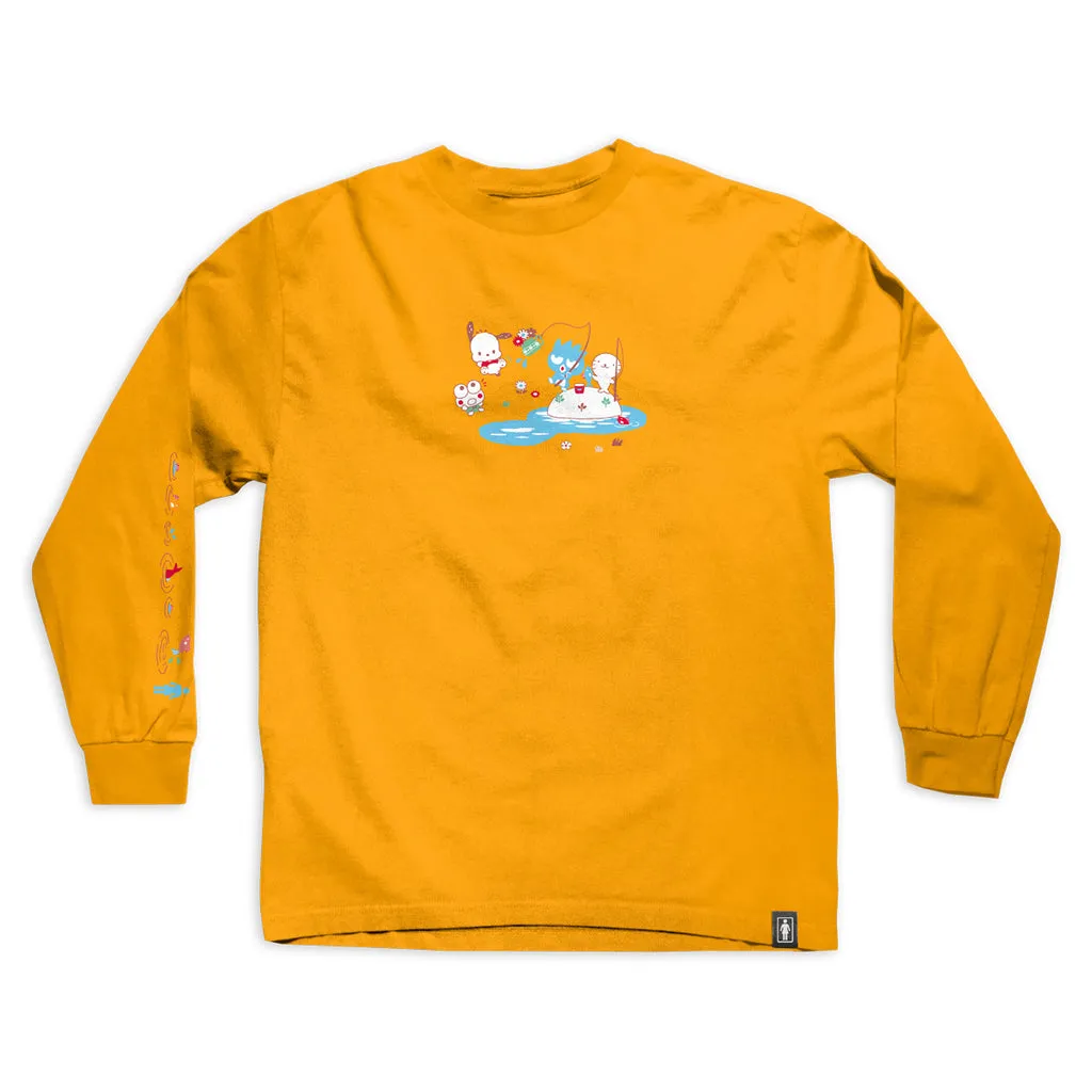 Girl Fishing Longsleeve Tee - Gold