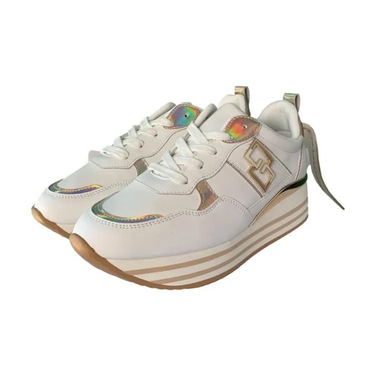 Women's White Gold Sneakers by Gold & Gold