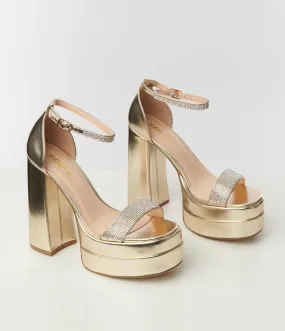 Gold Metallic Platform Shoes