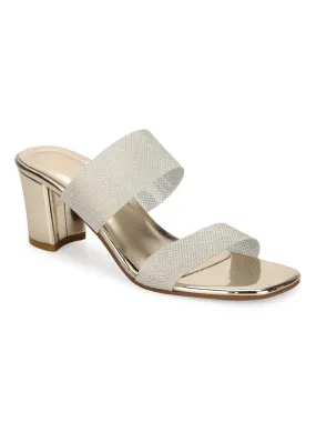 Gold PU Block Heels Mules (TC-SLC-V85-GLD)