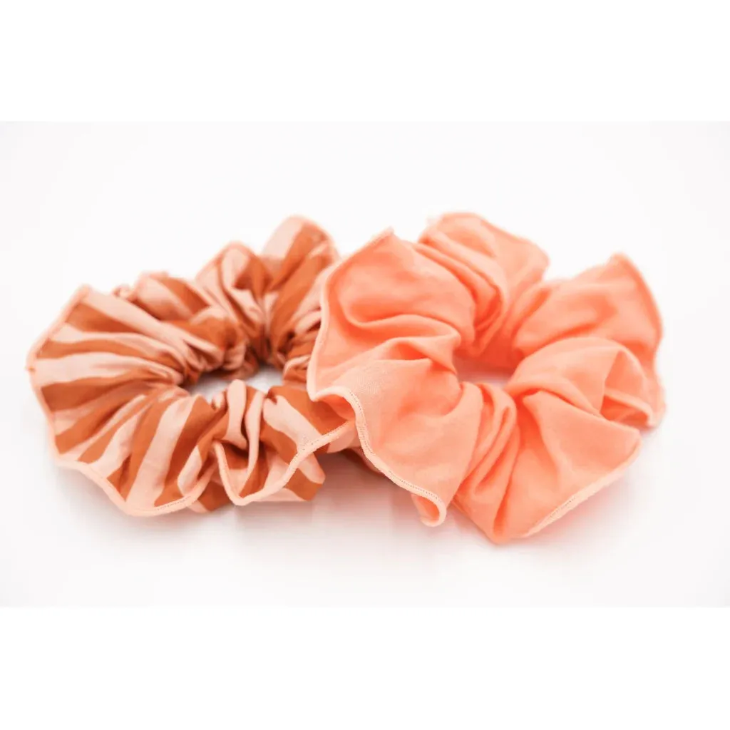 Grech & Co Hair Scrunchie Set of 2 - Stripes Sunset & Tierra