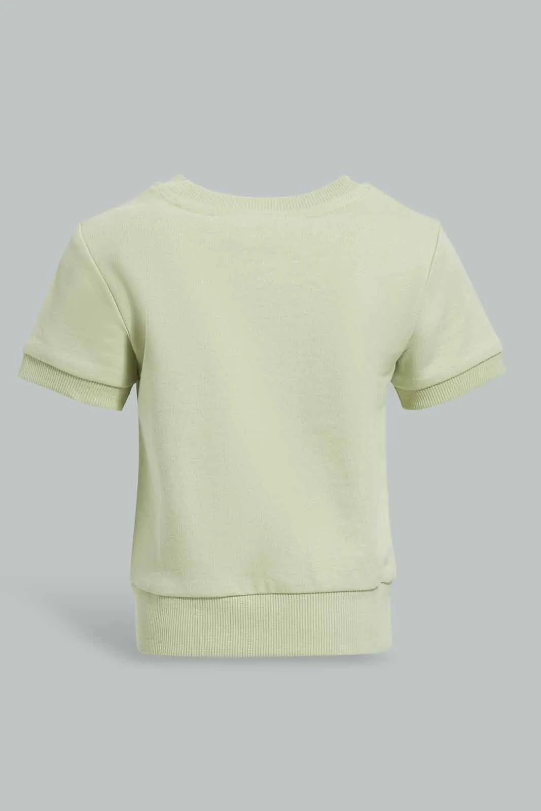 Green Dino Print Sweatshirt For Baby Boys