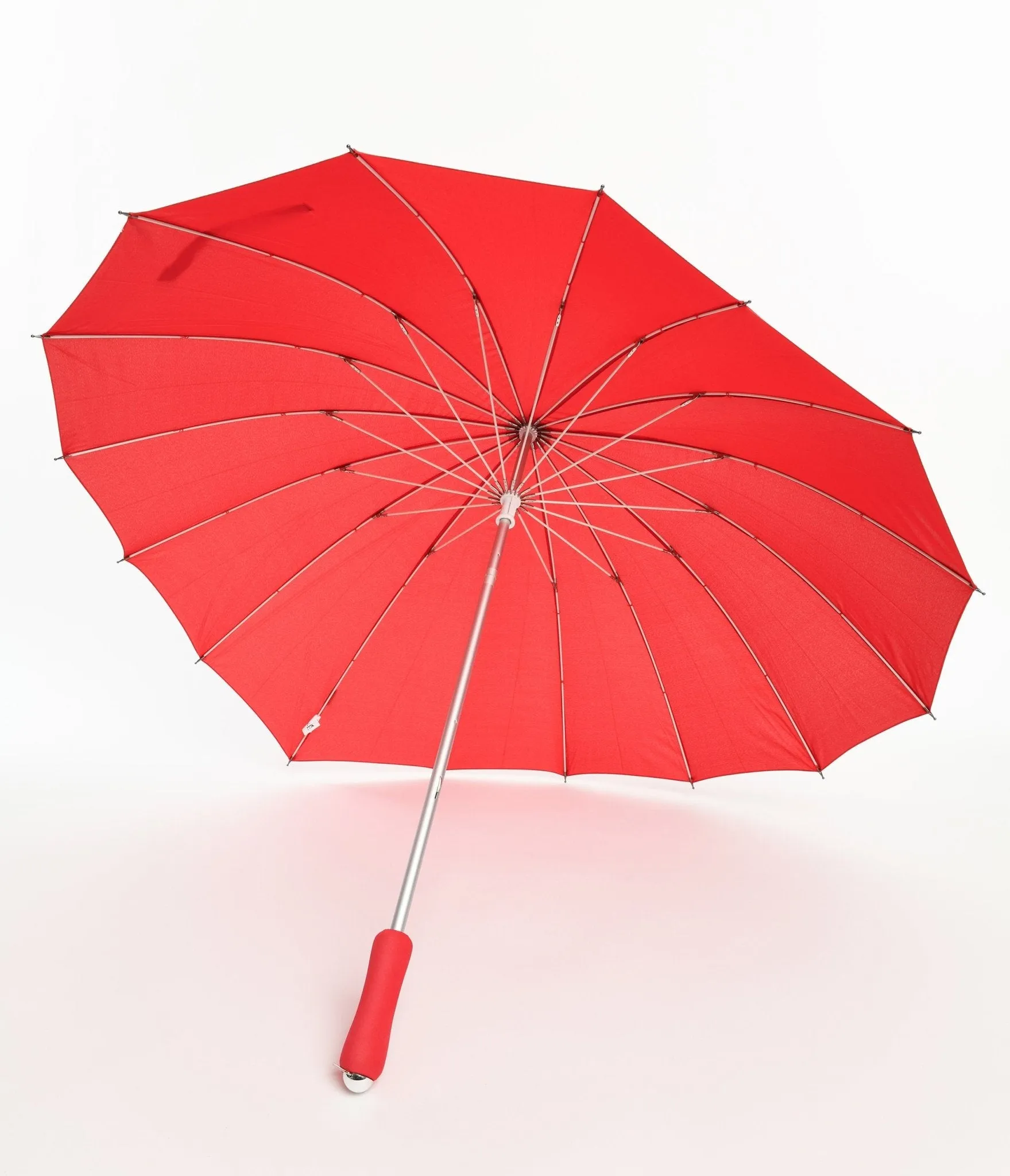 Heart-Shaped Red Umbrella.