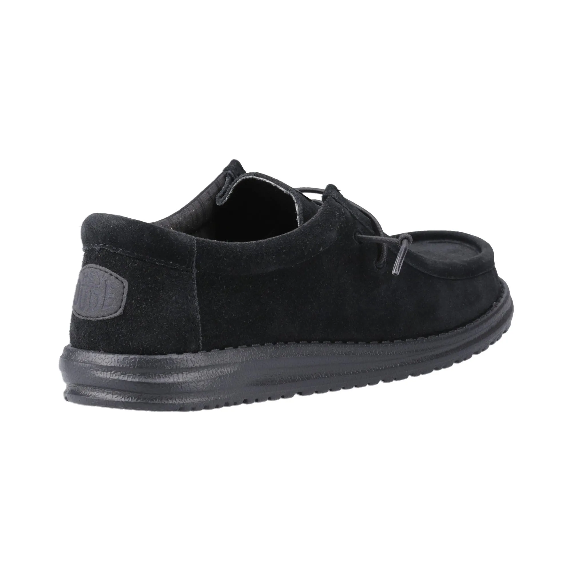 HEYDUDE Wally Suede Mens Shoes - Black