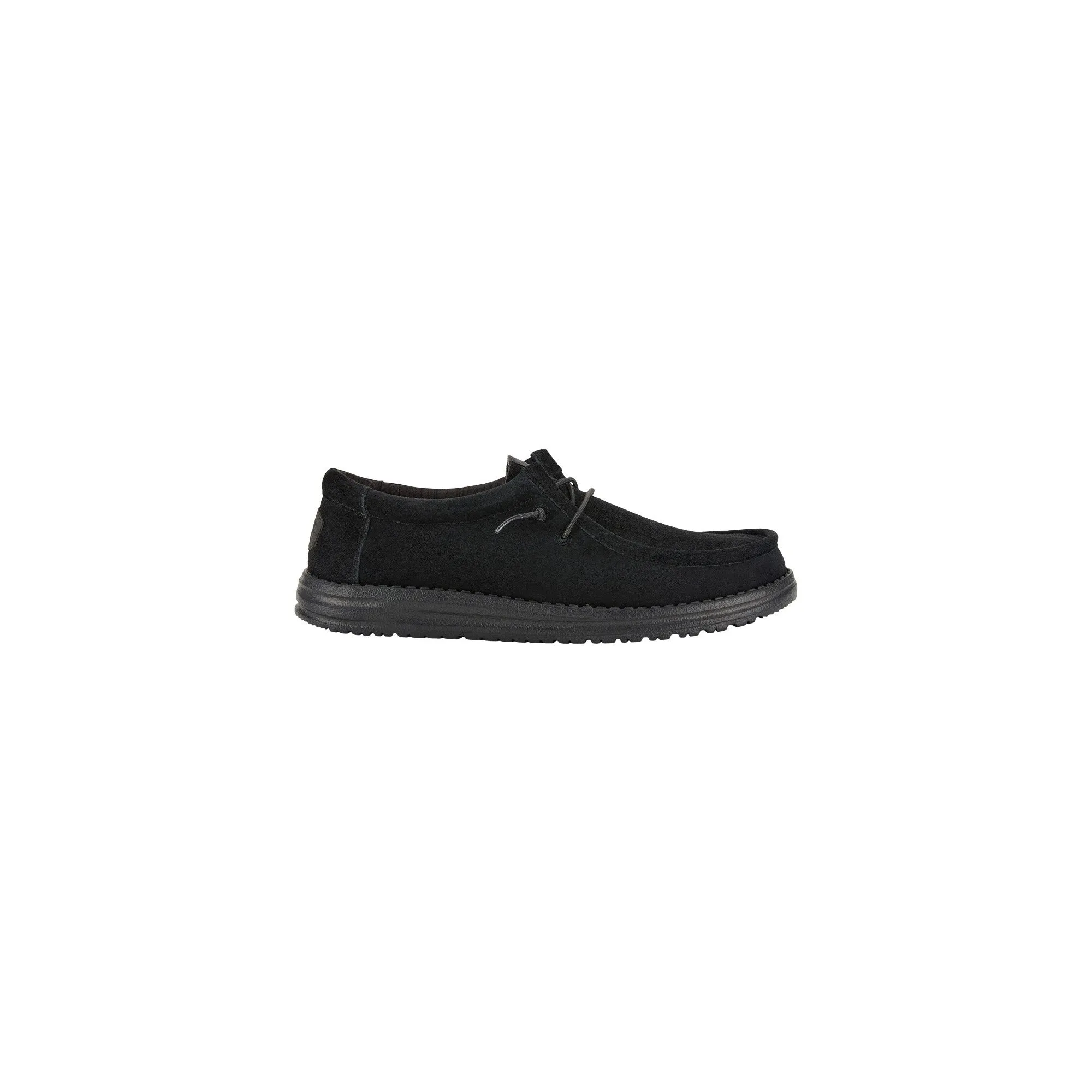 HEYDUDE Wally Suede Mens Shoes - Black