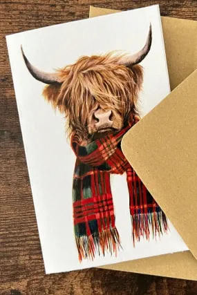 Highland Cow Greetings Card Set (4)