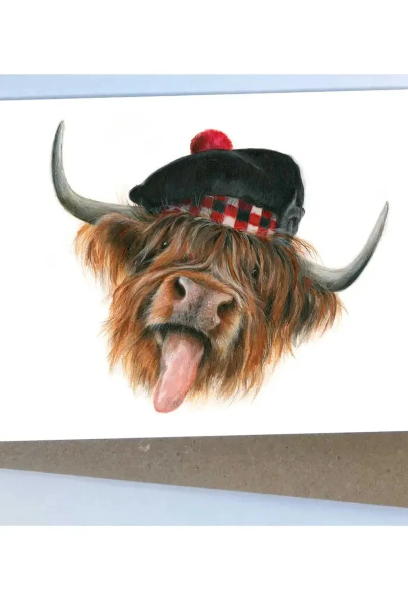 Highland Cow Greetings Card Set (4)