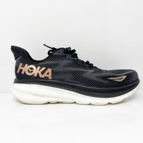 Hoka One One Womens Clifton 9 1127896 BRGL Black Running Shoes Sneakers Size 9 B