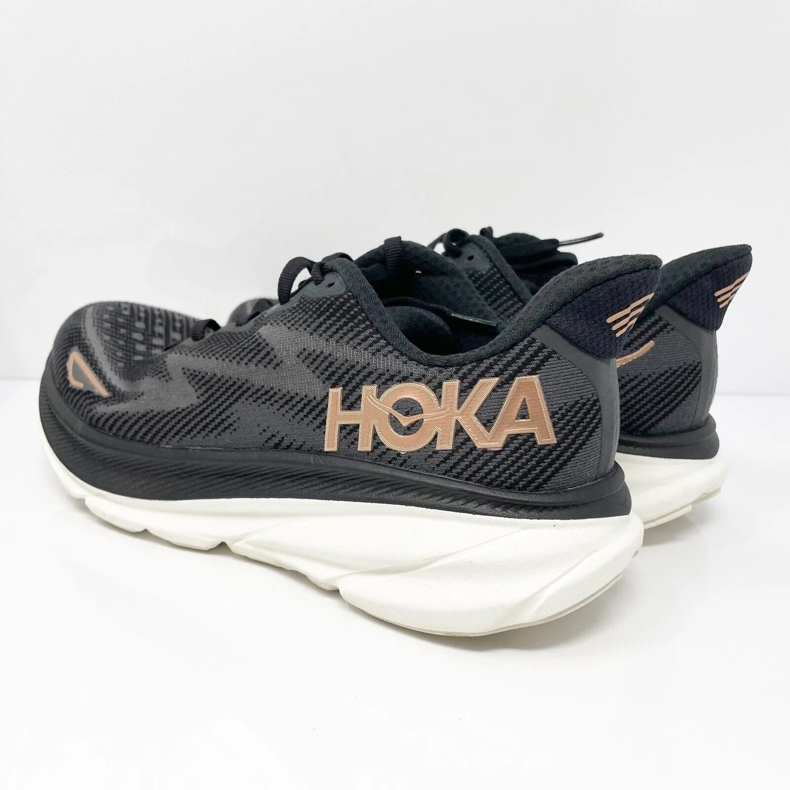 Hoka One One Womens Clifton 9 1127896 BRGL Black Running Shoes Sneakers Size 9 B