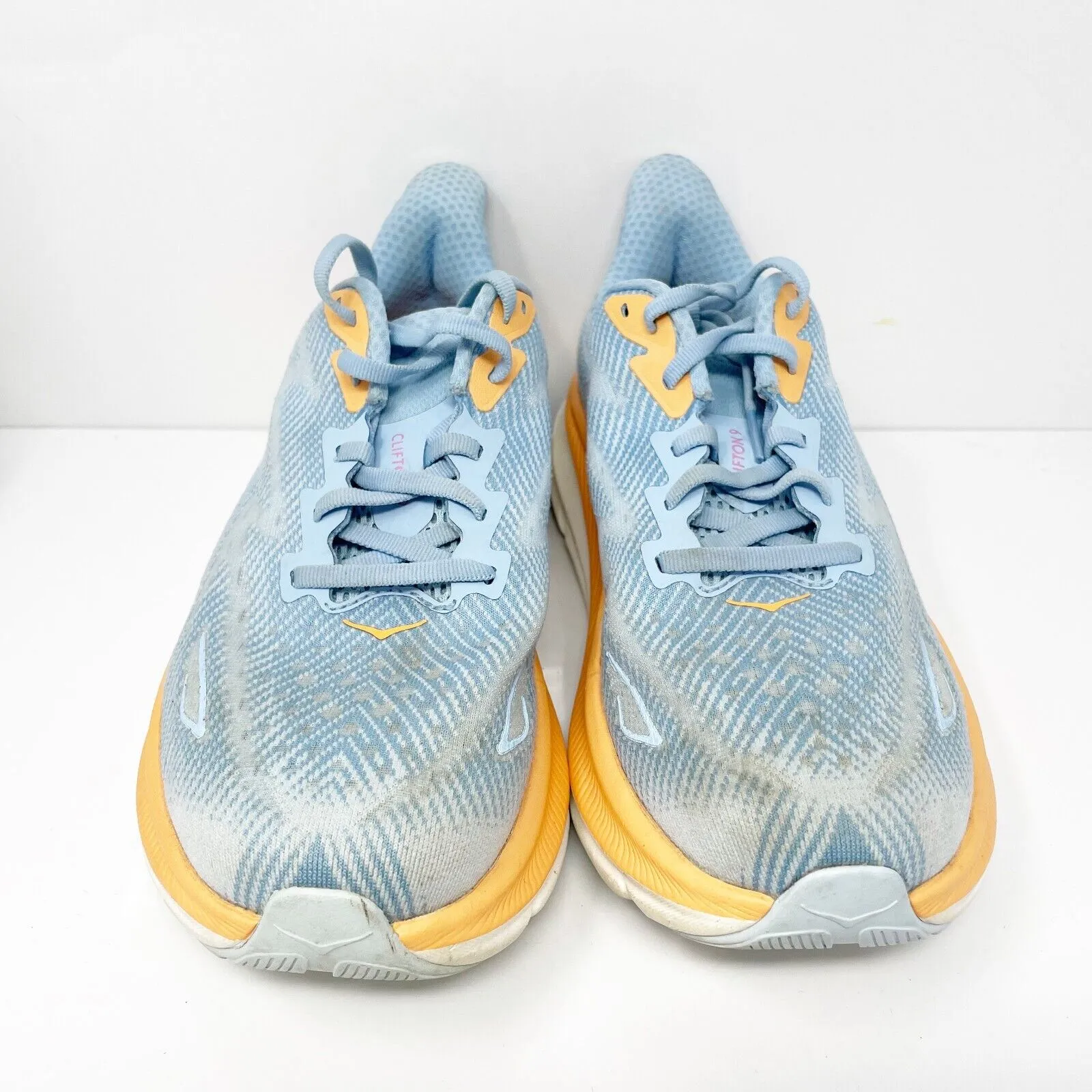 Hoka One One Womens Clifton 9 1132211 ABIW Blue Running Shoes Sneakers Size 8 D