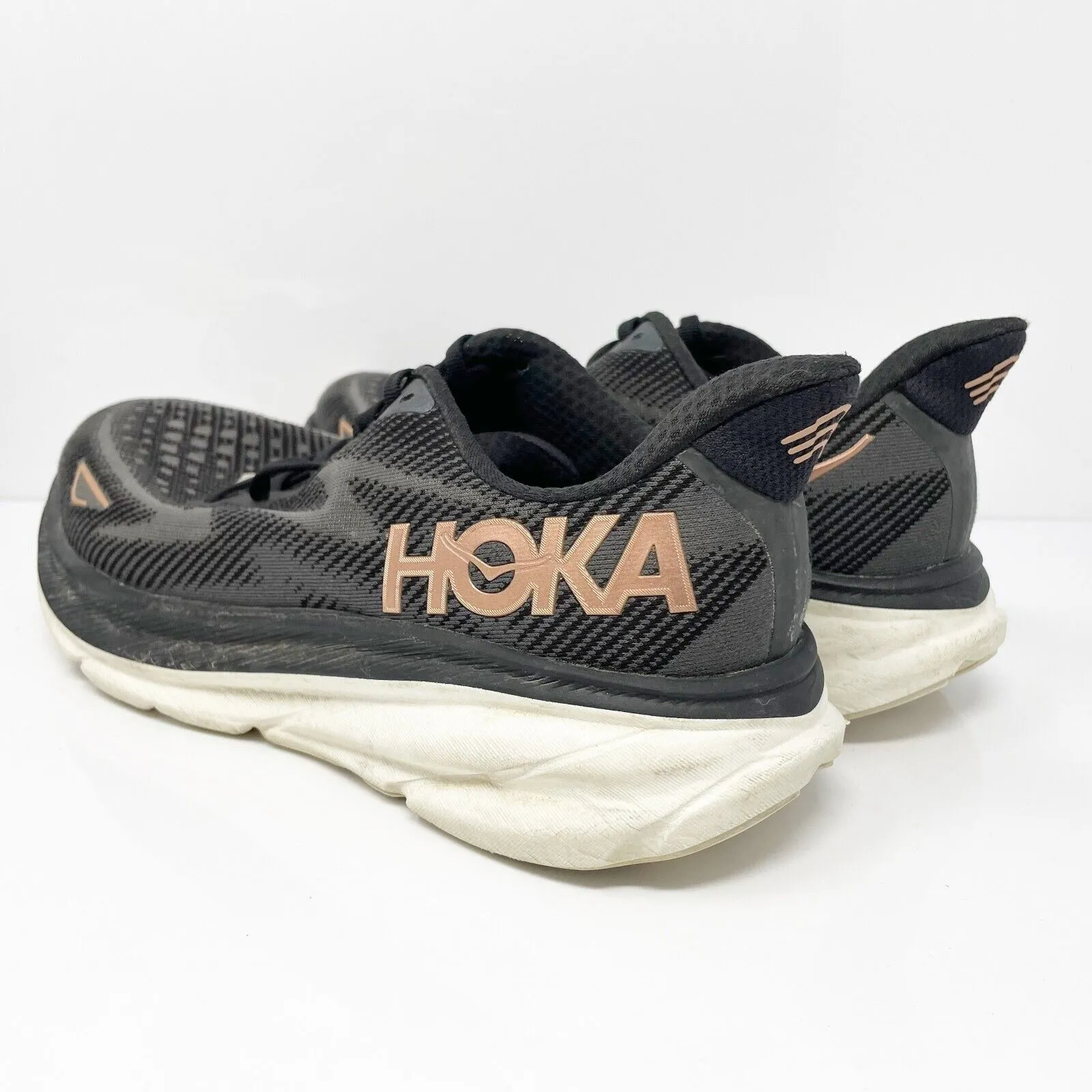 Hoka One One Womens Clifton 9 1132211 BRGL Black Running Shoes Sneakers 10.5 D